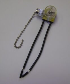 CEILING FAN 2 WIRES LIGHT SWITCH PULL SILVER CHAIN DR52
