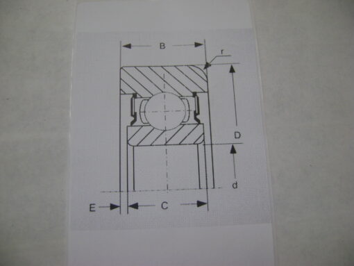 MG306-2RS-1 FORK LIFT MAST GUIDE BEARING MG306DD 306SZZ-5 30 mm ID 3-1/2" OD - Image 2