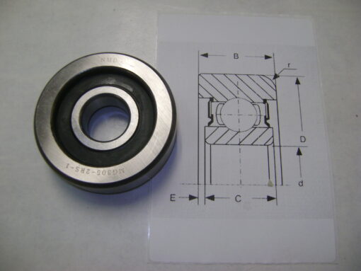 MG305-2RS-1 FORK LIFT MAST GUIDE BEARING MG305DD 305SZZ-3 25 mm ID 3" OD